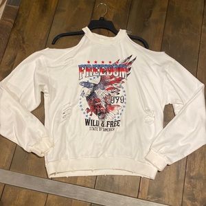 Freedom white sweater - NWT